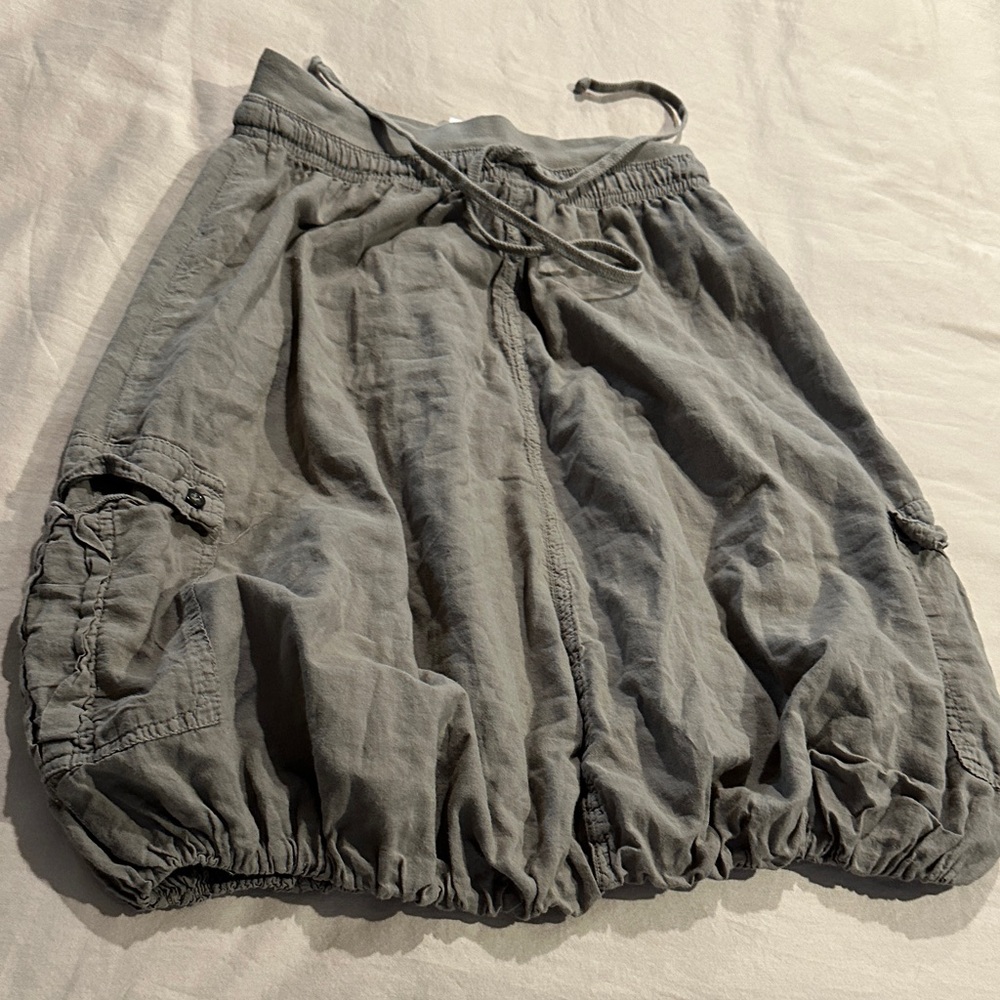 Hard Tail Army Green Bubble Women's Drawstring Skirt Sz XS